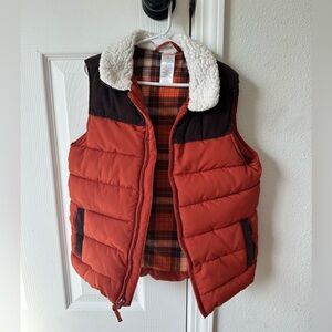 Gymboree sherpa fleece lined, puffy vest